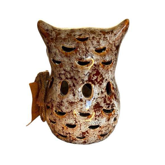 Amber Saffron Ceramic Owl with High Fragrance Sachet - Picture 2 of 4